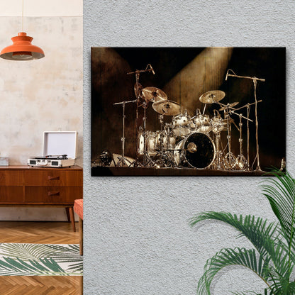 Drums Rustic Canvas Wall Art