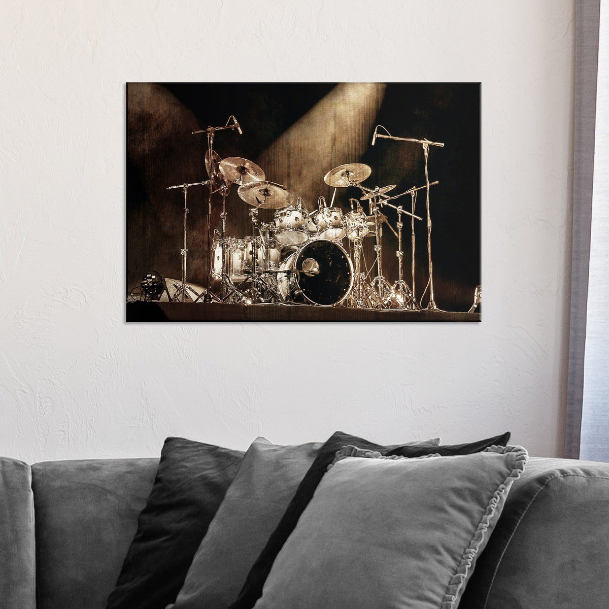 Drums Rustic Canvas Wall Art