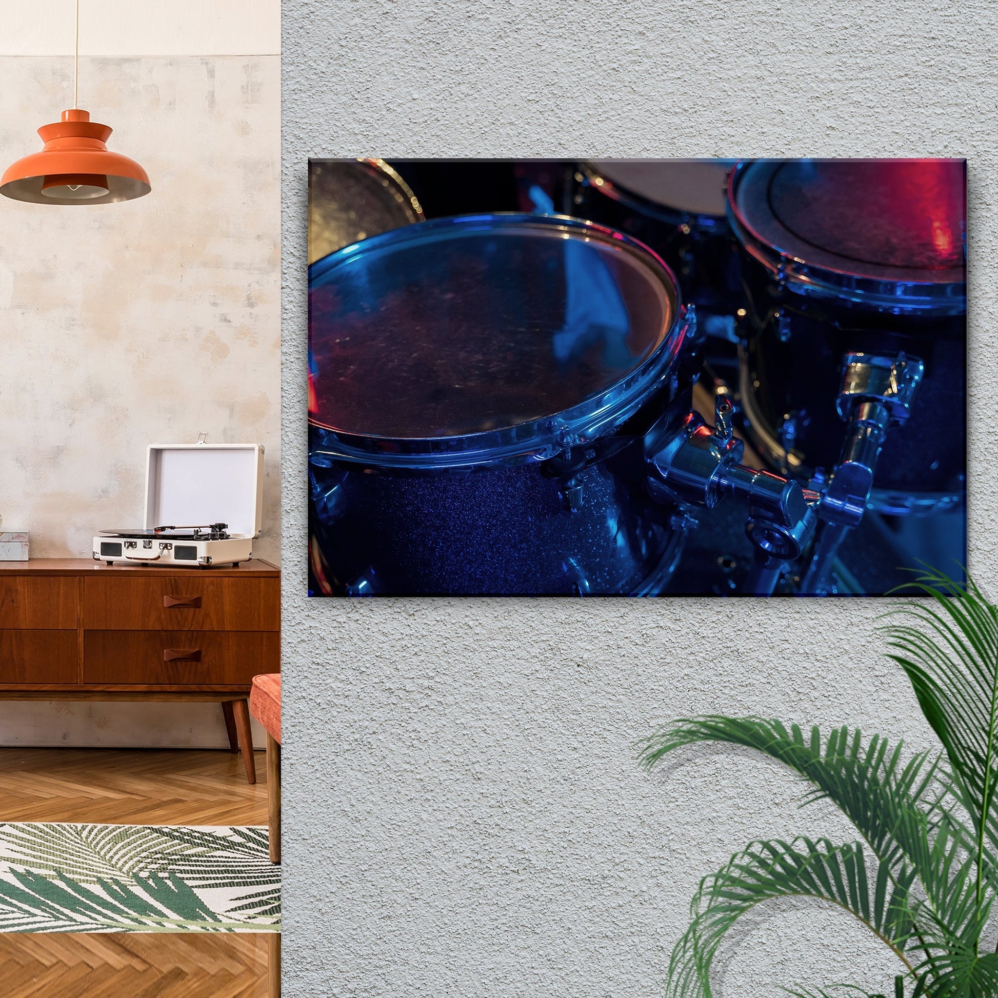 Drums Up Close Canvas Wall Art