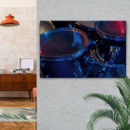 Drums Up Close Canvas Wall Art