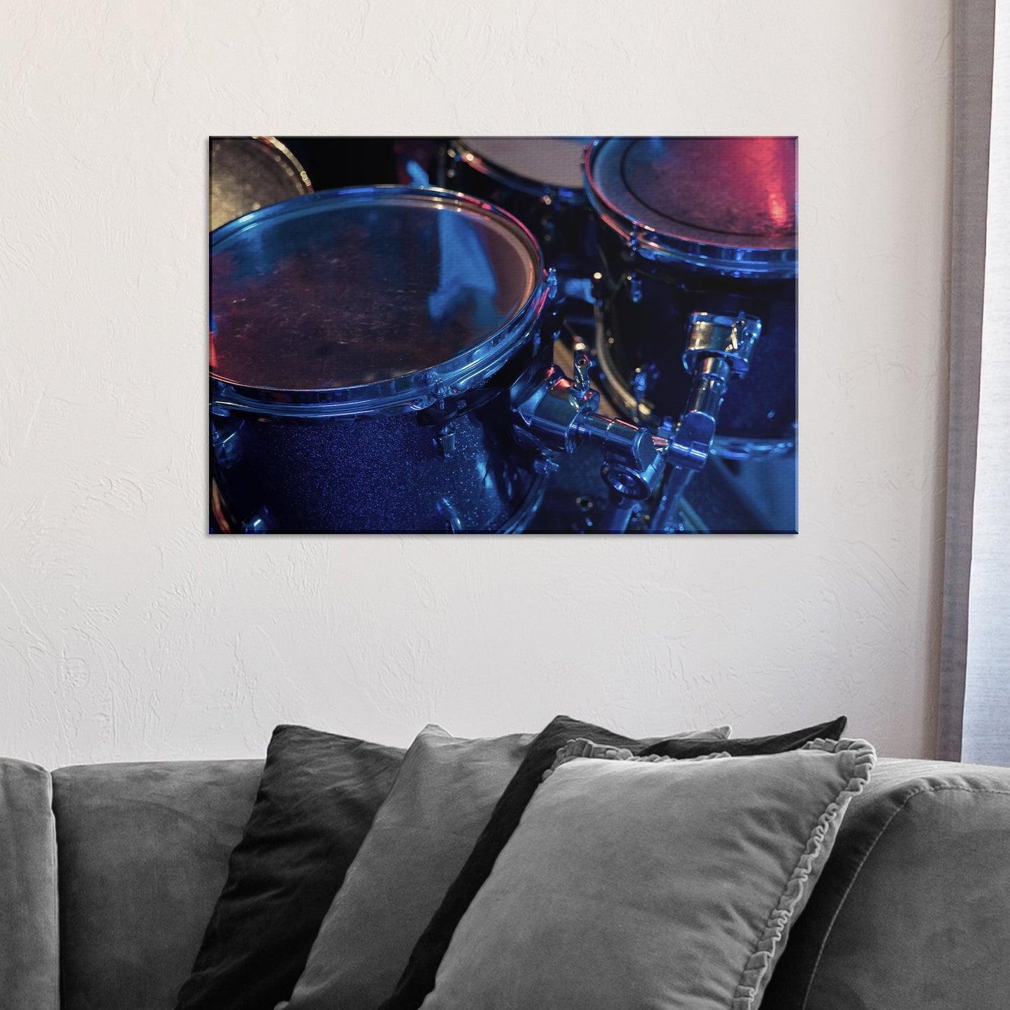 Drums Up Close Canvas Wall Art
