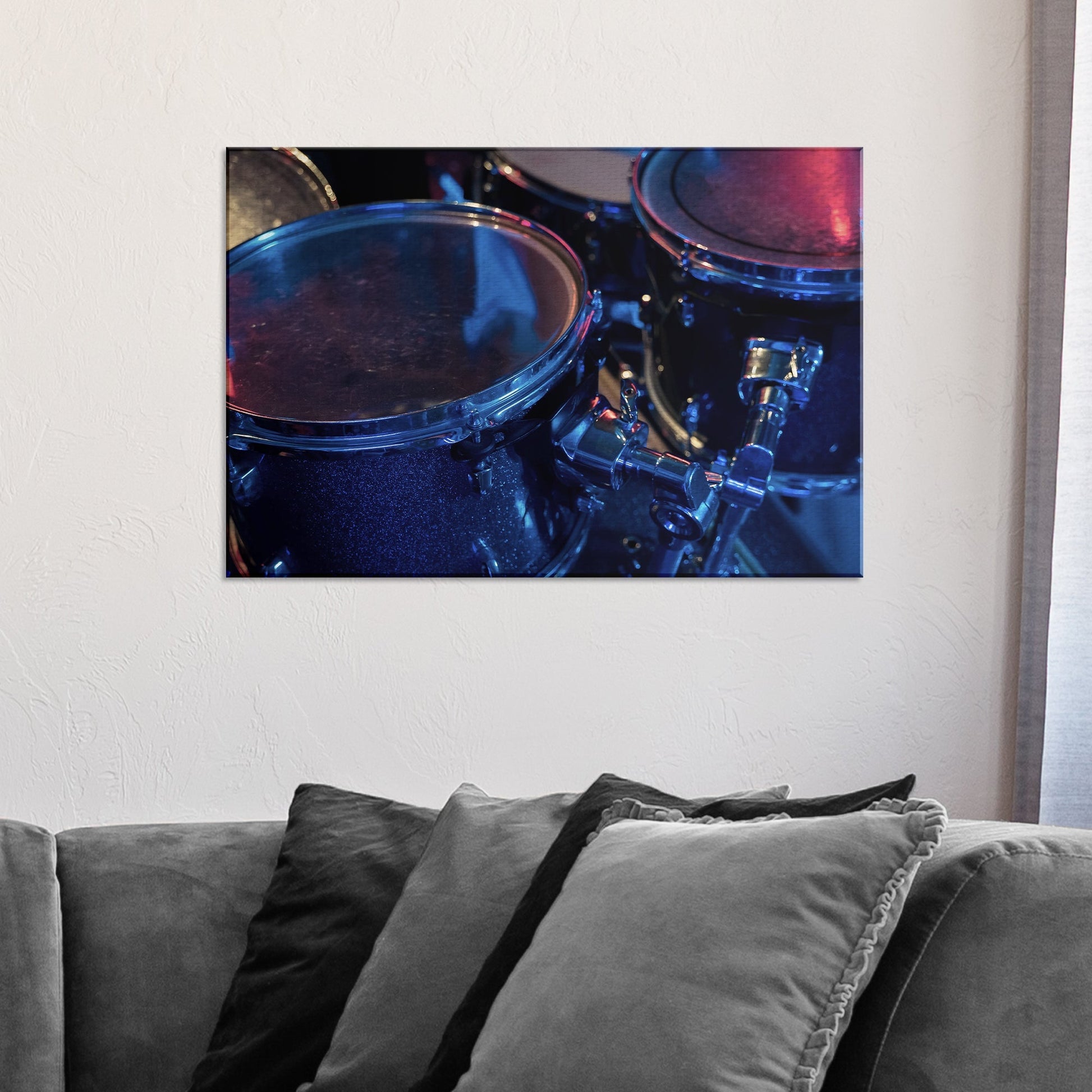 Drums Up Close Canvas Wall Art