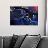 Drums Up Close Canvas Wall Art