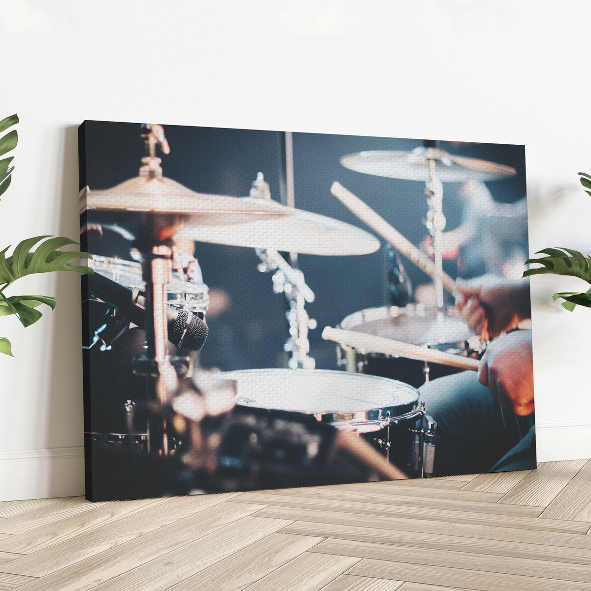 Drums Playing Canvas Wall Art