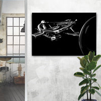 Trumpet Monochrome Canvas Wall Art