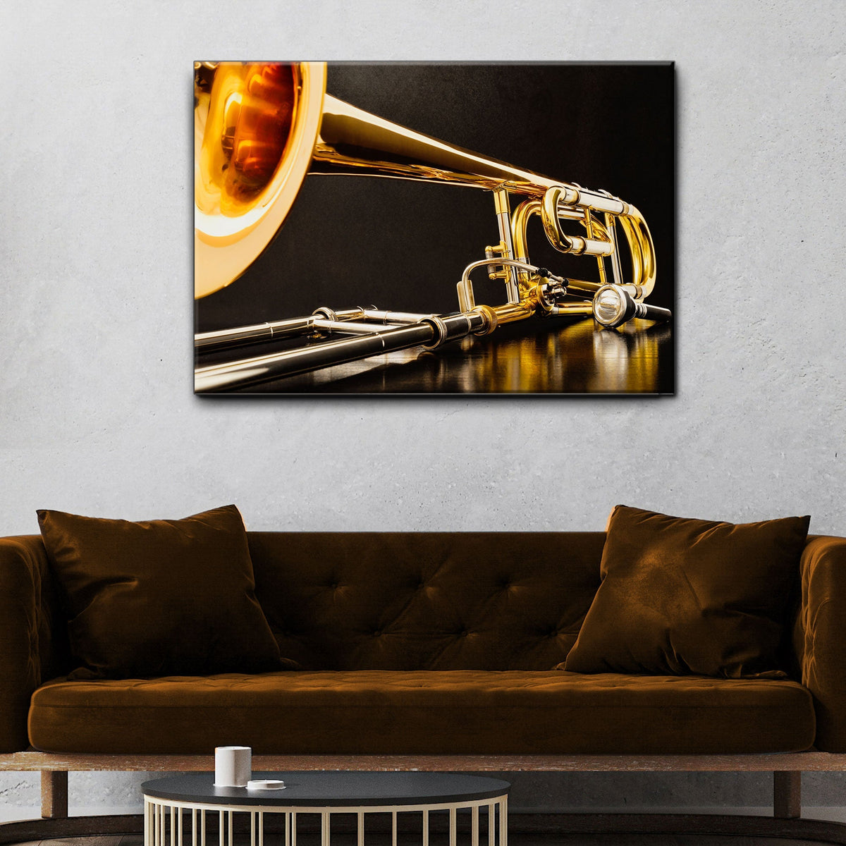 Trombone Modern Canvas Wall Art