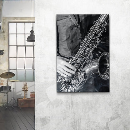 Music Genres Jazz Monochrome Canvas Wall Art