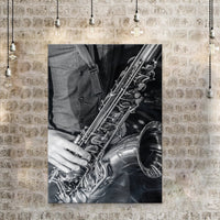 Music Genres Jazz Monochrome Canvas Wall Art