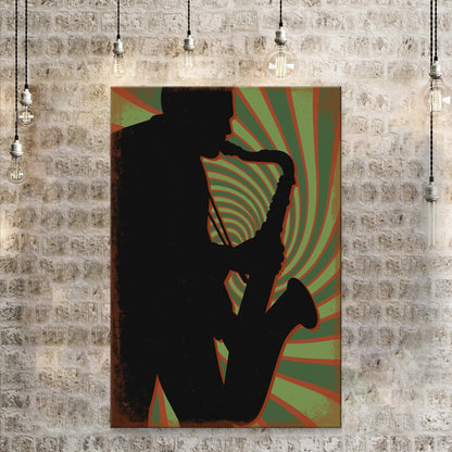 Music Genres Jazz Retro Canvas Wall Art