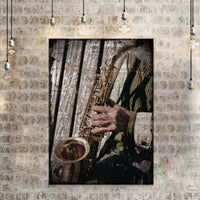 Music Genres Jazz Rustic Canvas Wall Art