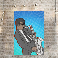 Music Genres Jazz Pop Art Canvas Wall Art