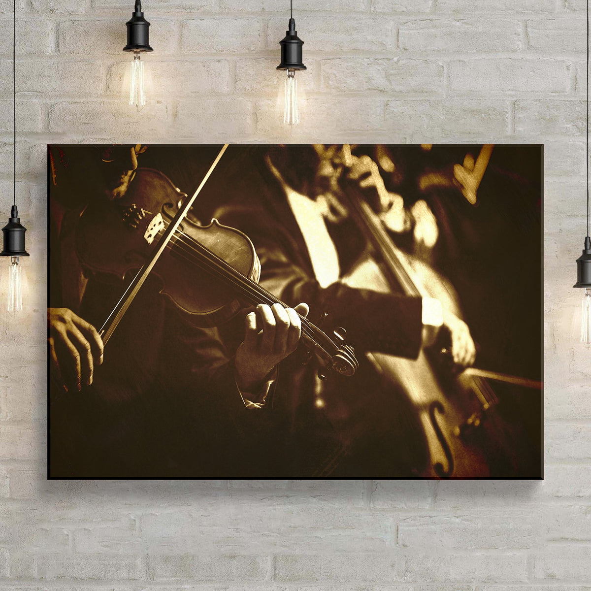 Music Genres Classical Music Sepia Canvas Wall Art