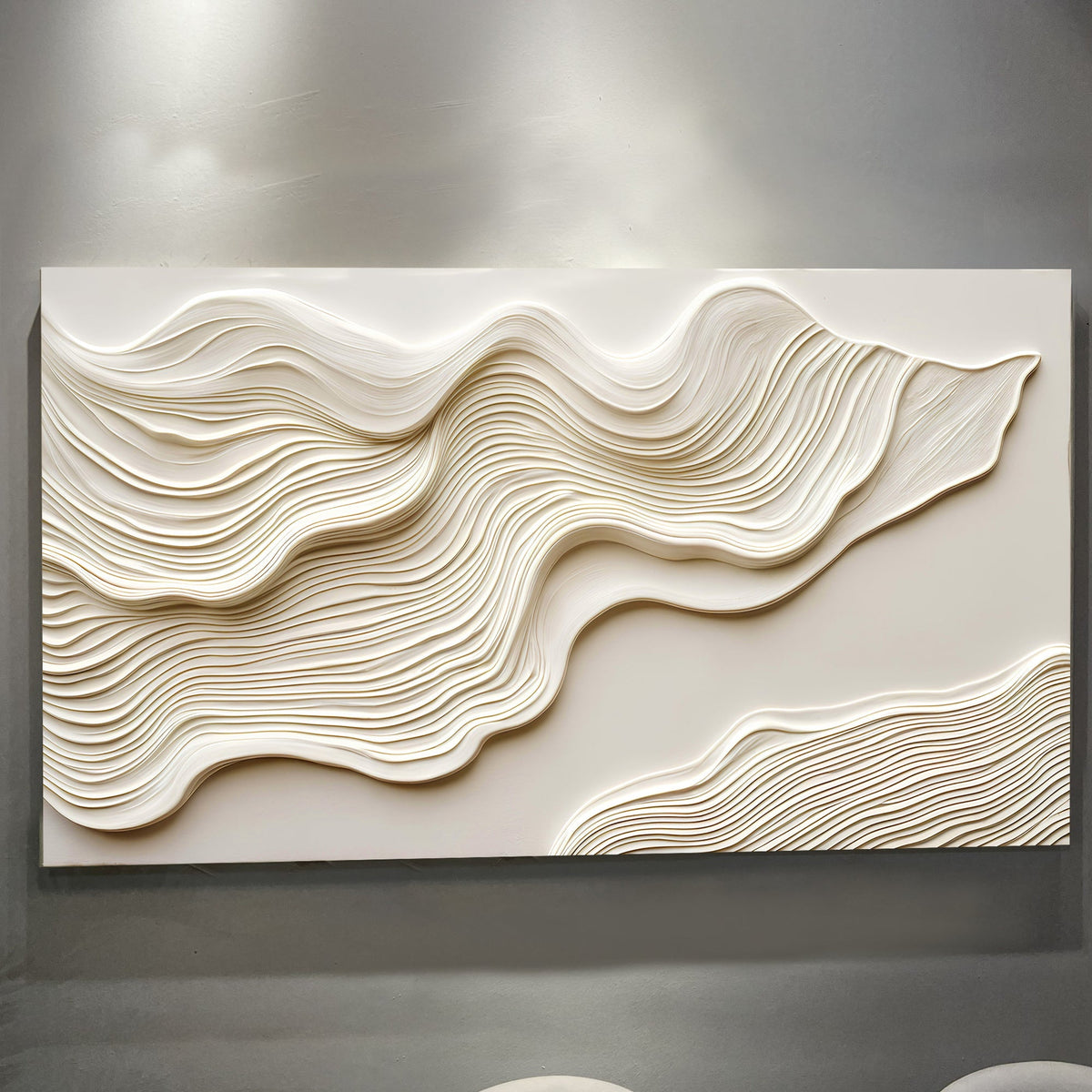 Ivory Impasto Abstract Wall Art