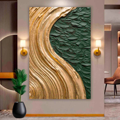 Contemporary Metallic Relief Wall Art