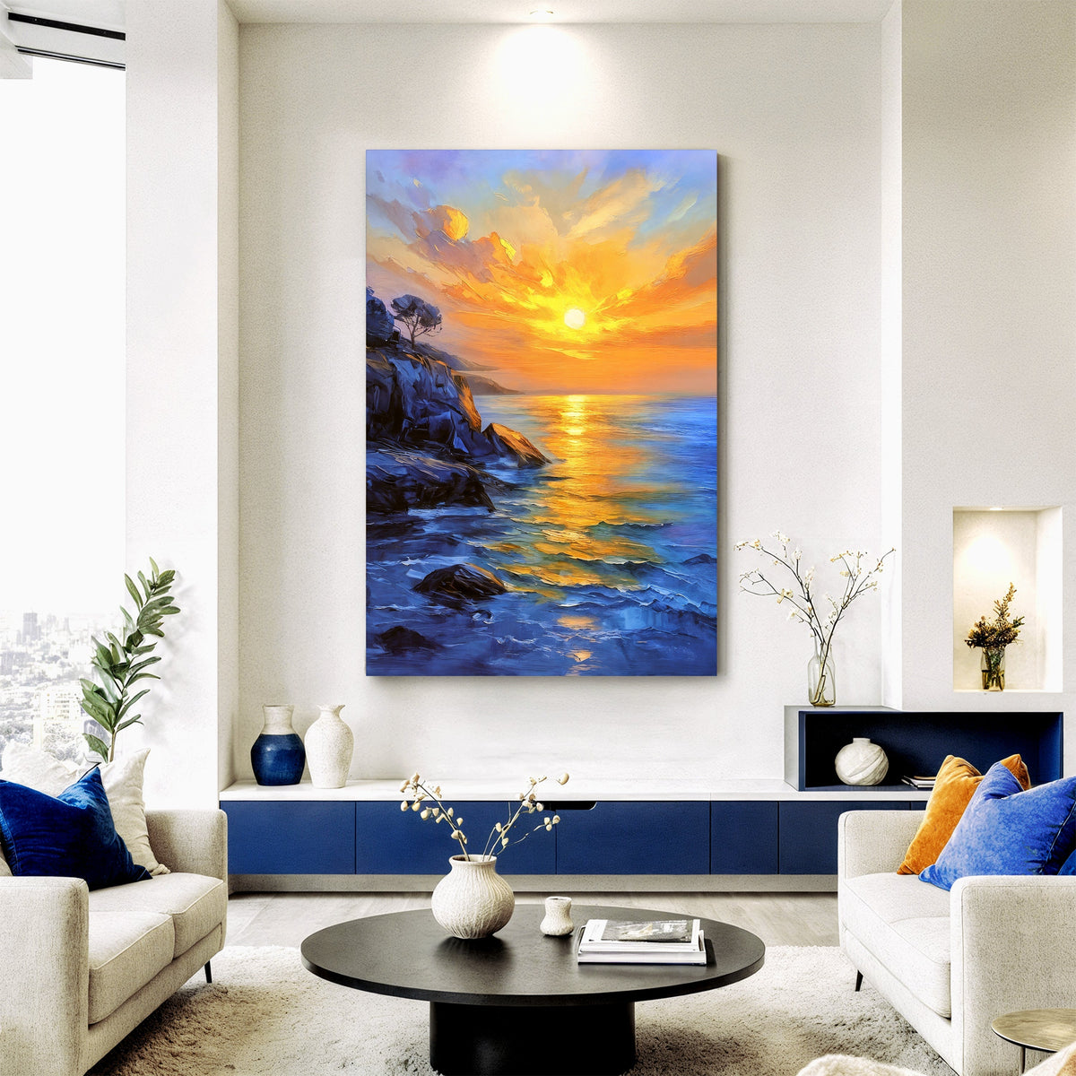 Golden Sunrise Coastal Wall Art