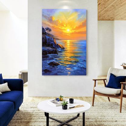 Golden Sunrise Coastal Wall Art