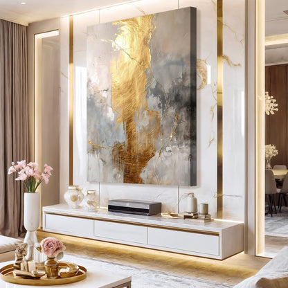 Golden Dazzling Elegance Wall Art