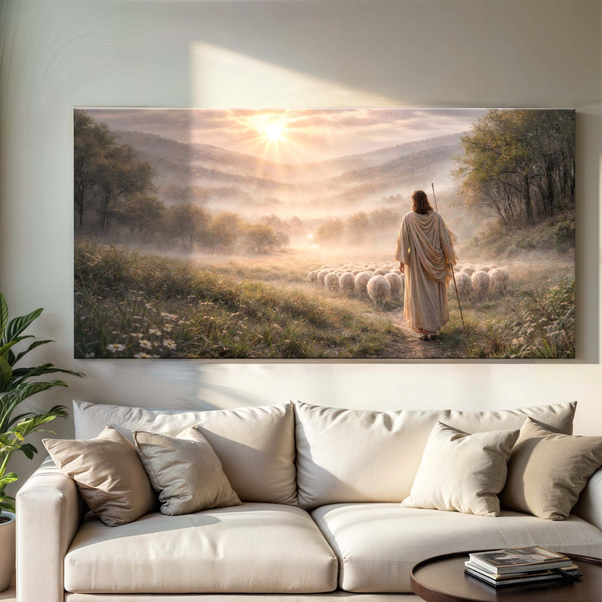 Jesus with His Flock Faith Wall Art II