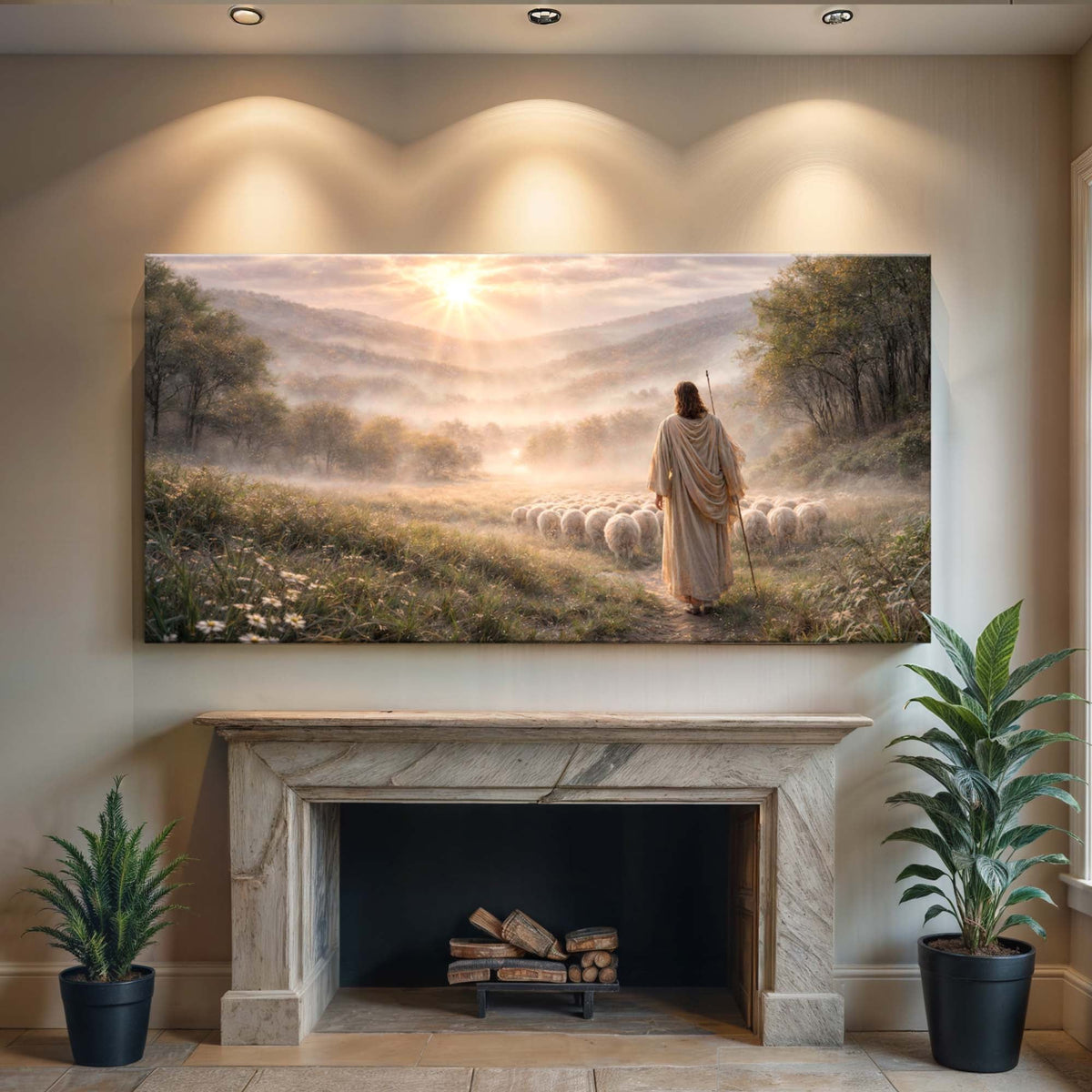 Jesus with His Flock Faith Wall Art II