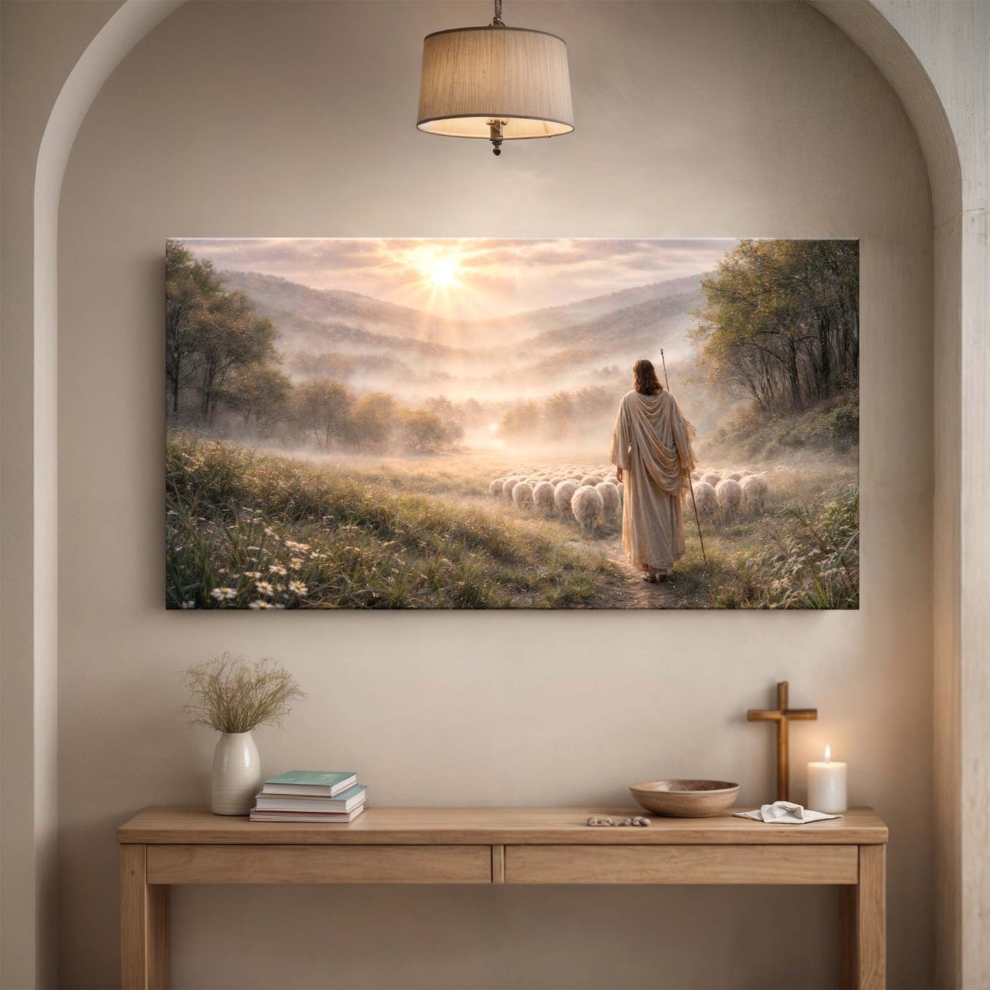 Jesus with His Flock Faith Wall Art II