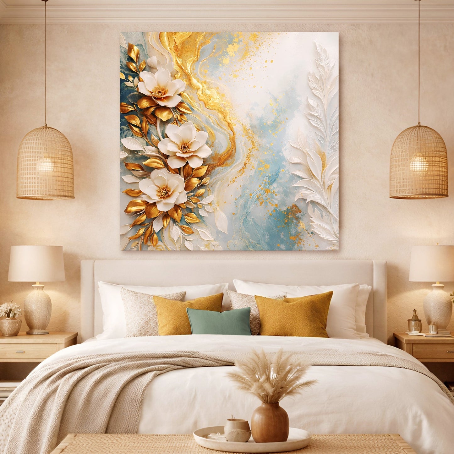Gilded Petal Cascade