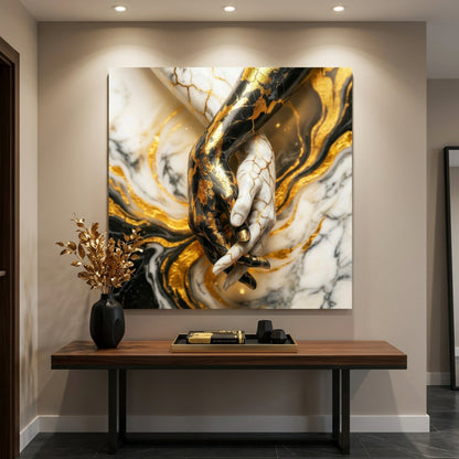 Marble Gold Hands Abstract