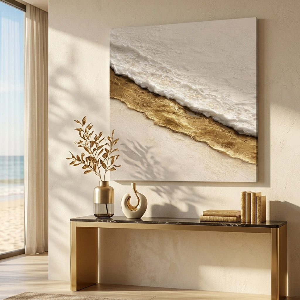 Gold Shoreline Abstract