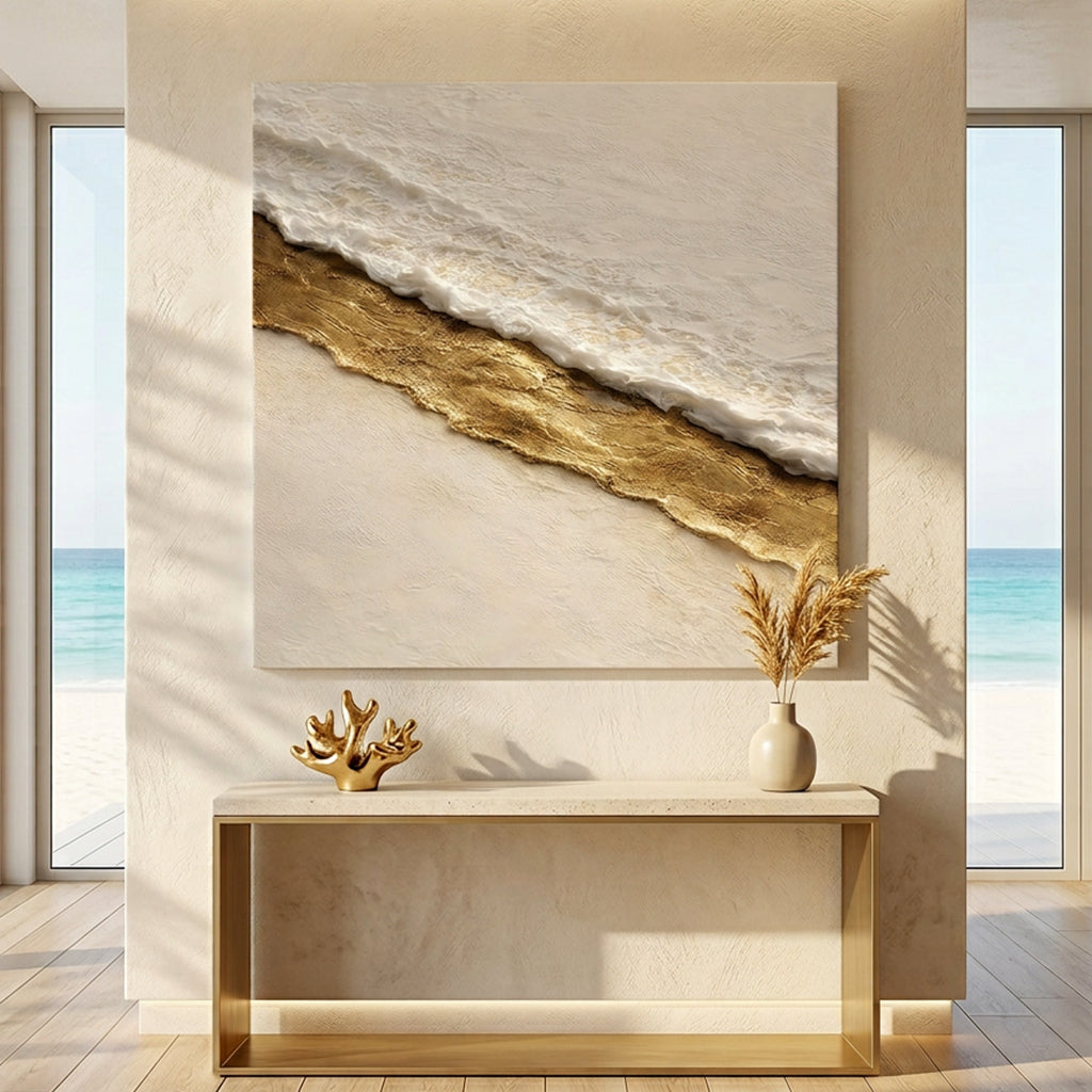 Gold Shoreline Abstract