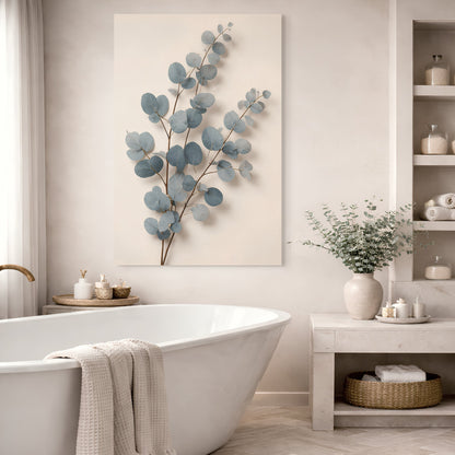 Blue and Cream Botanical — Eucalyptus In Dusty Blue