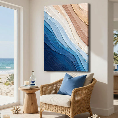 Coastal in Blue and Sand