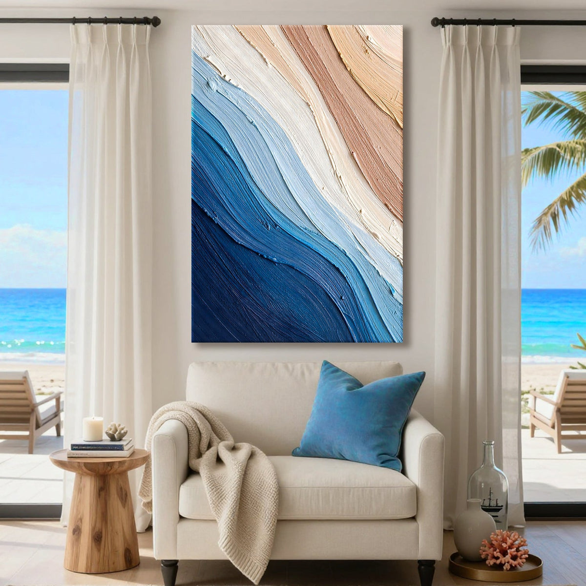 Coastal in Blue and Sand