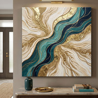 Flowing Teal and Sand