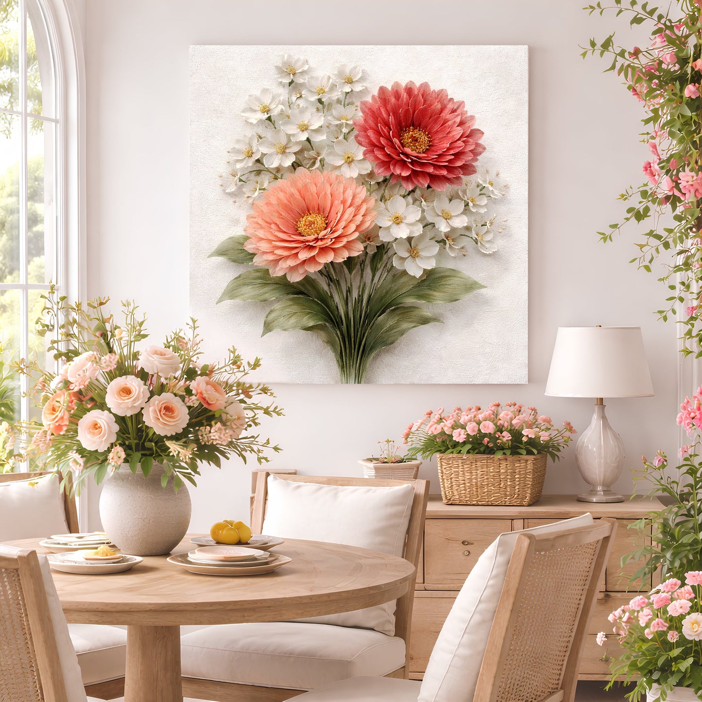 Coral Blooms - canvas