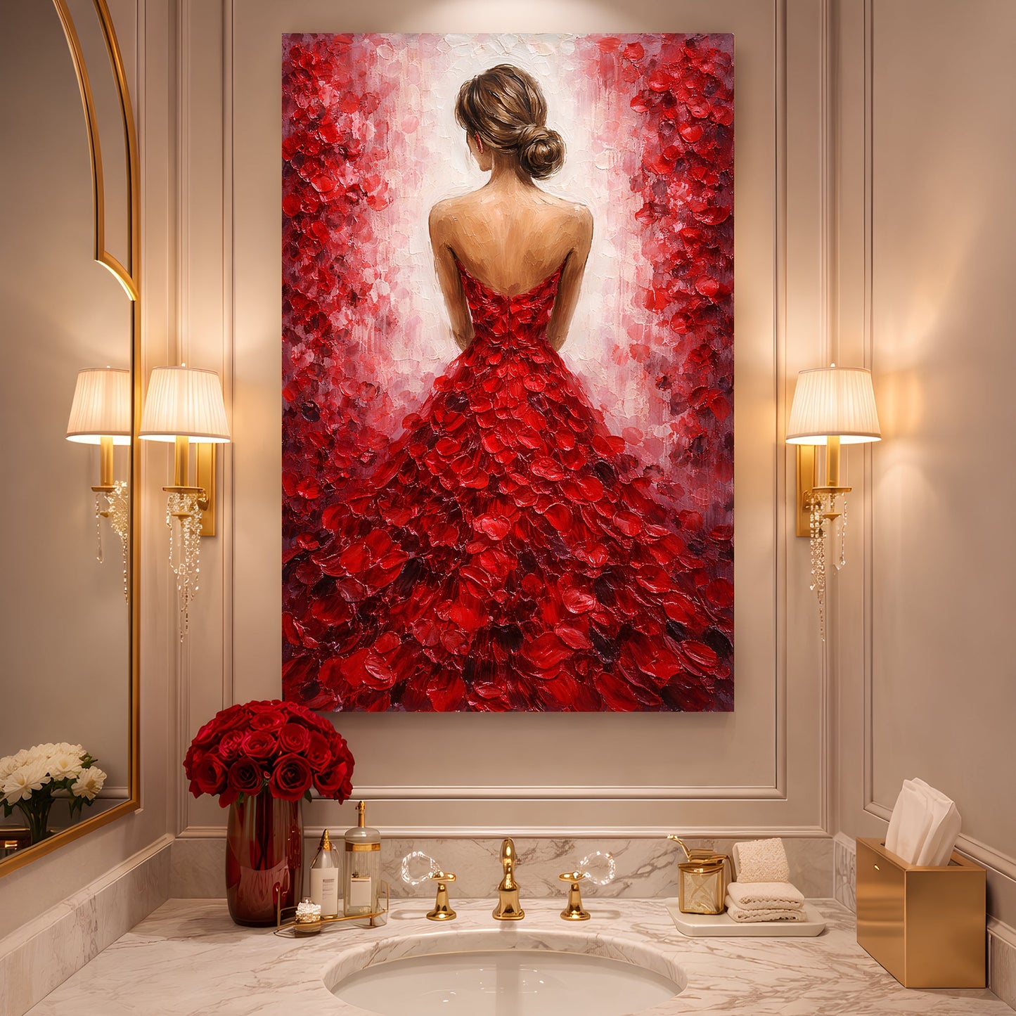 Crimson Elegance Lady