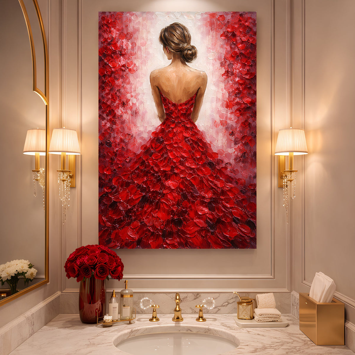 Crimson Elegance Lady