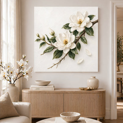 Magnolia Branch — Single Branch On Warm Cream