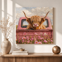 Highland Cow in Bloom