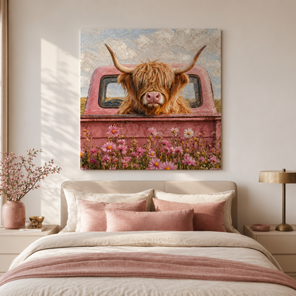 Highland Cow in Bloom