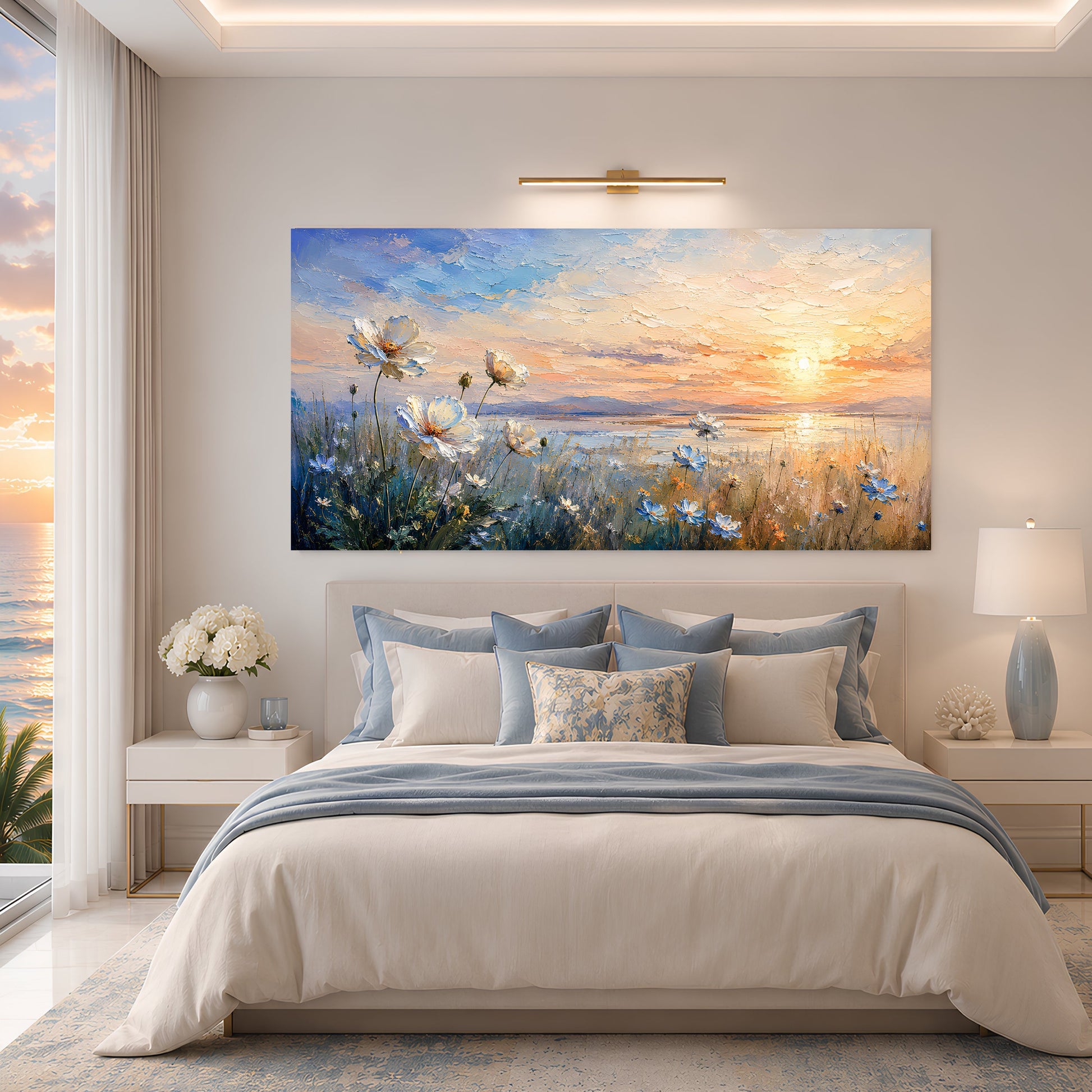 Coastal Meadow at Sunset