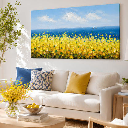 Golden Meadow Seascape
