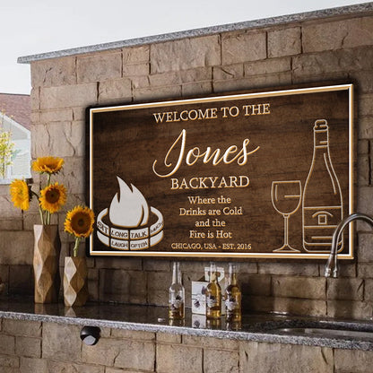 Backyard Sign - Style 1 - canvas