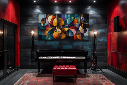 Abstract Musical Instruments Canvas Wall Art