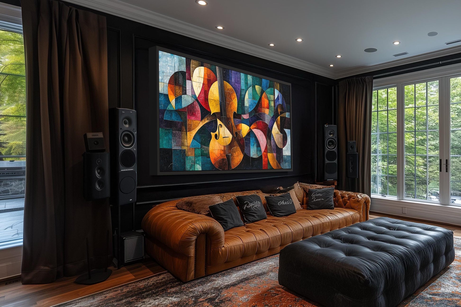 Abstract Musical Instruments Canvas Wall Art
