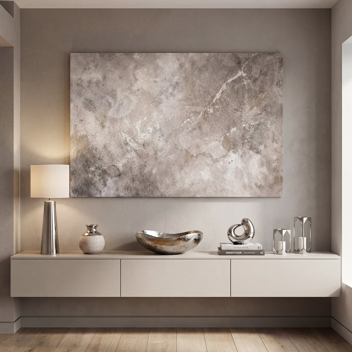 Abstract Dark Stone Wall Art