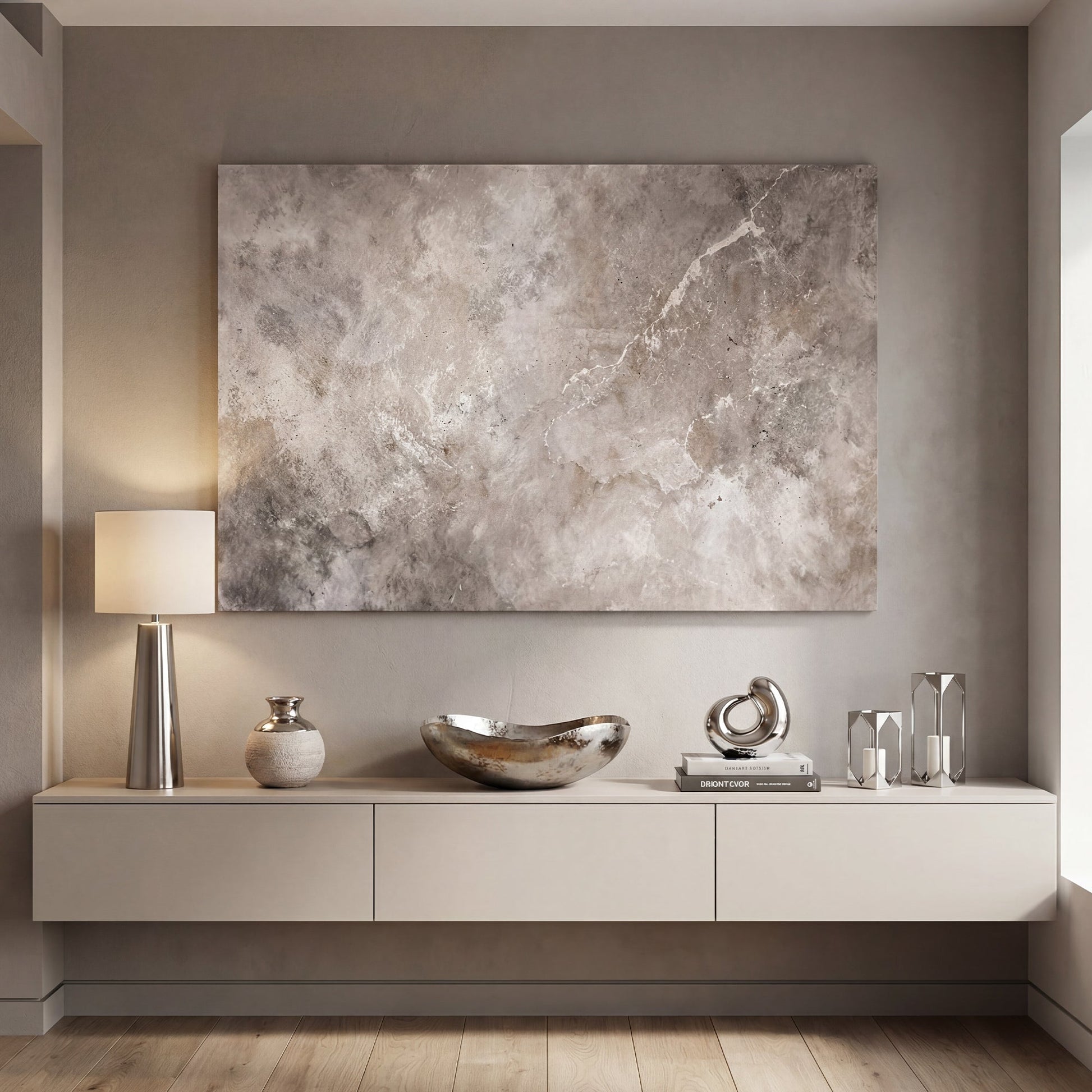Abstract Dark Stone Wall Art