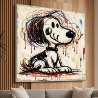 Abstract Dog Graffiti Wall Art