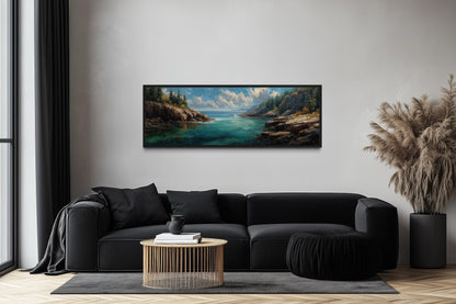 Acadia National Park Long Horizontal Canvas Wall Art