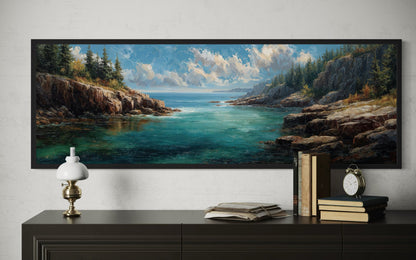Acadia National Park Long Horizontal Canvas Wall Art
