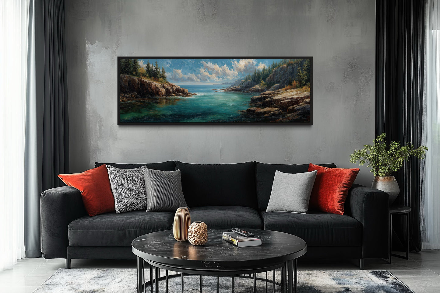 Acadia National Park Long Horizontal Canvas Wall Art