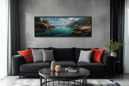 Acadia National Park Long Horizontal Canvas Wall Art